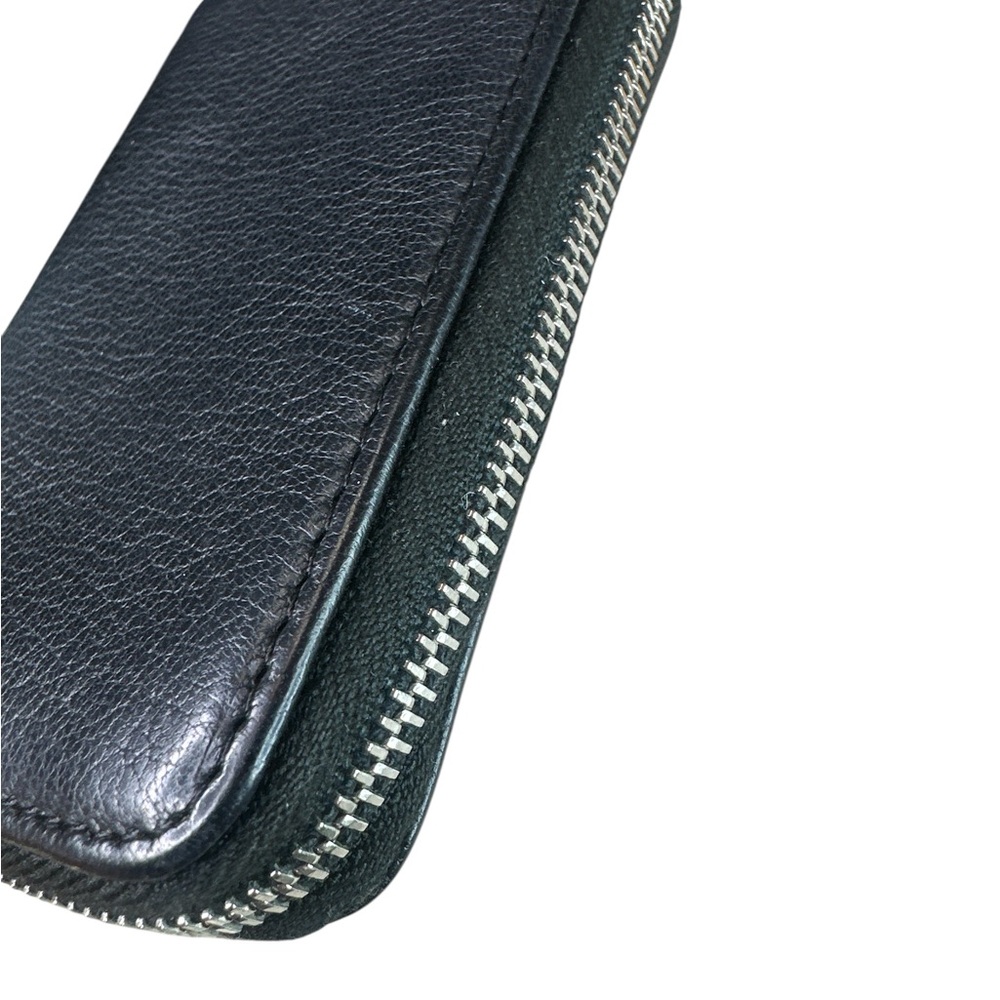 CHANEL Black Leather Card Zipper Wallet - Picture 3 of 6